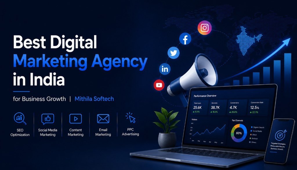 Best Digital Marketing Agency in India for Business Growth | Mithila Softech