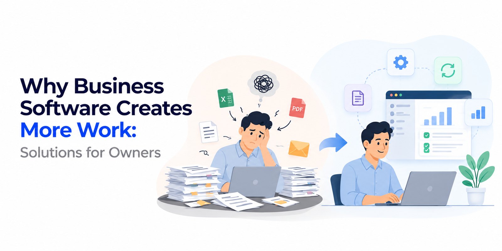 Why Business Software Creates More Work: Solutions for Owners | Mithila Softech