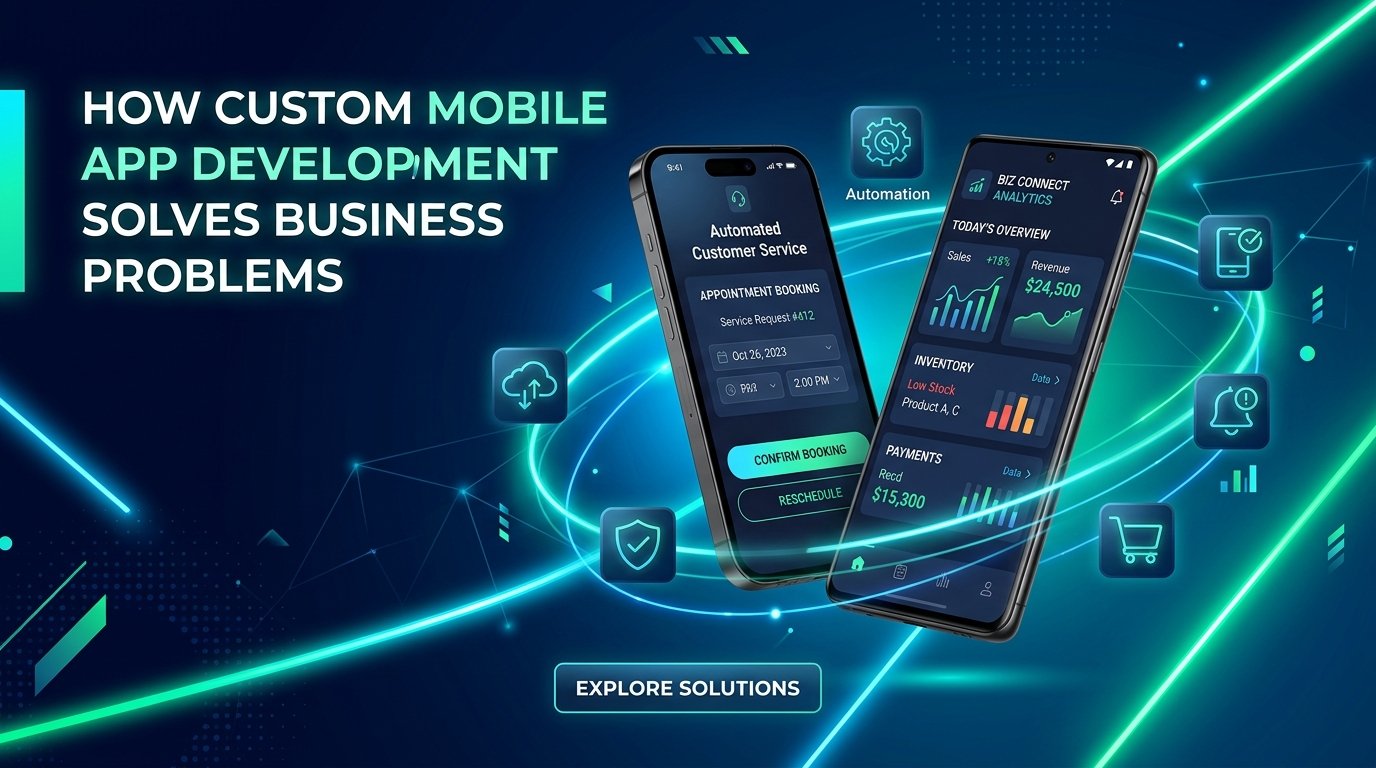 How Custom Mobile App Development Solves Business Problems | Mithila Softech